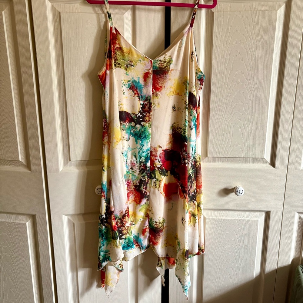 3 FOR $25: Spense Colorful Abstract crepe Dress